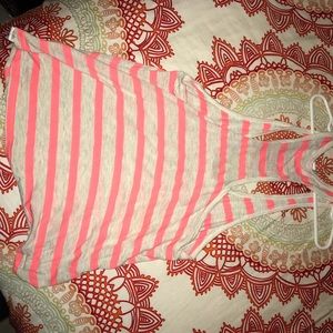 Striped flowy tank top